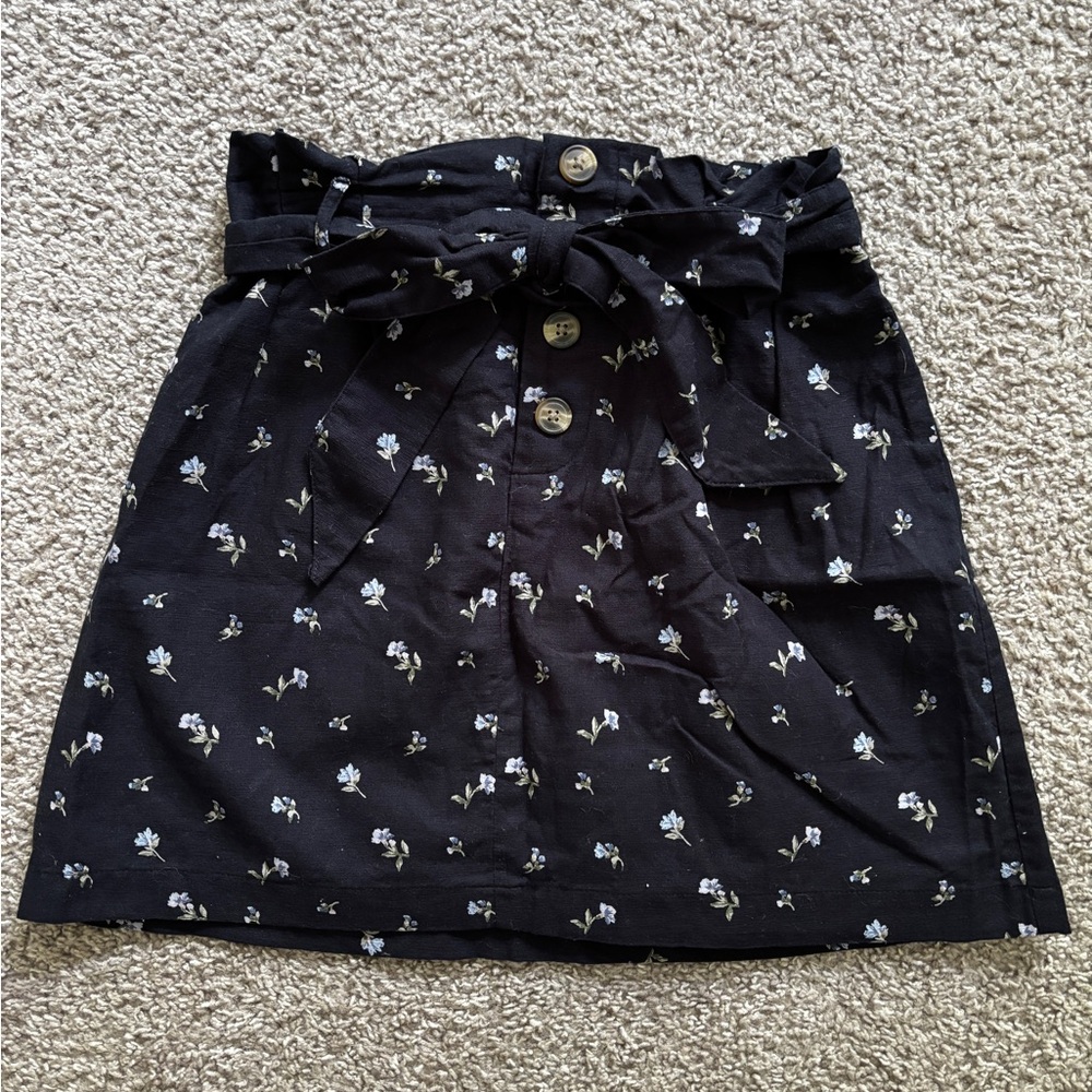 High Waisted Floral Skirt